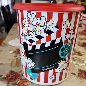Tupperware Red and White Popcorn Bucket